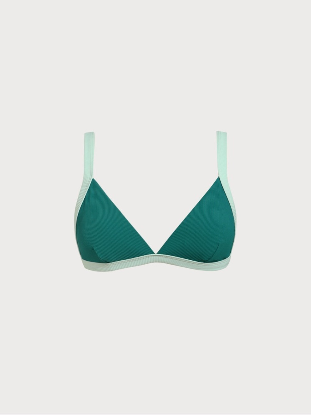 Women’s Two-Tone Teal Triangle Bikini Set - Picture 2 of 5